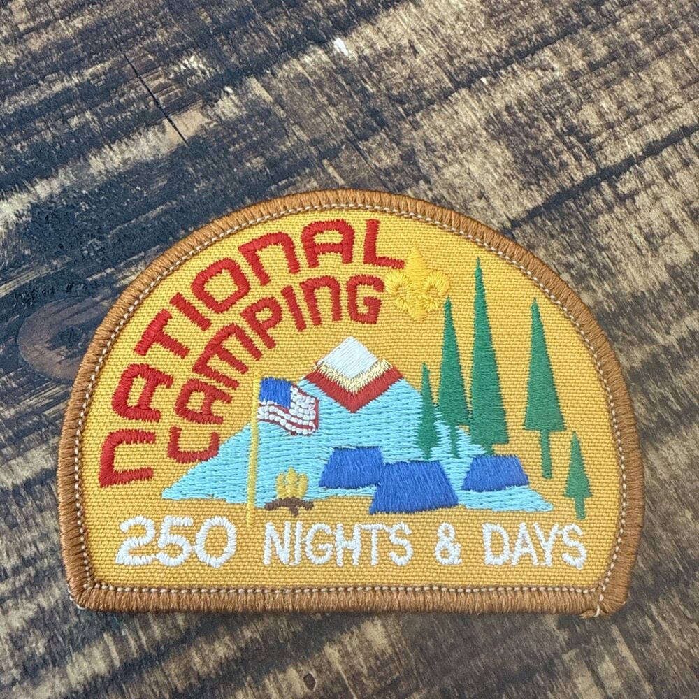 Vintage Boy Scouts -  National Camping Award patch - 250-nights Patch